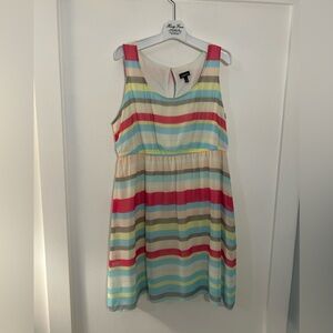 Torrid Skater Tank Striped Sleeveless Dress - Red, Blue, Cream, Yellow Size 1